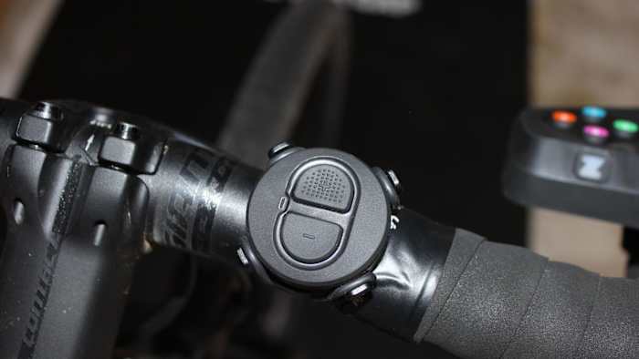 The Zwift Click controller enables users to virtually "shift" up and down. 